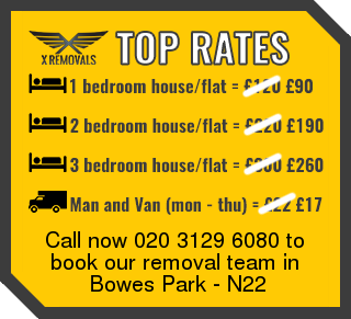 Removal rates forN22 - Bowes Park